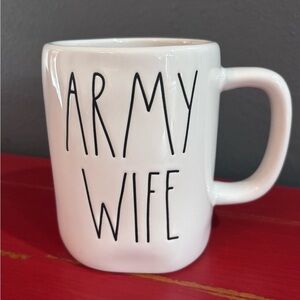 NWOT Rae Dunn Ceramic Coffee Drink Mug Cup Army Wife